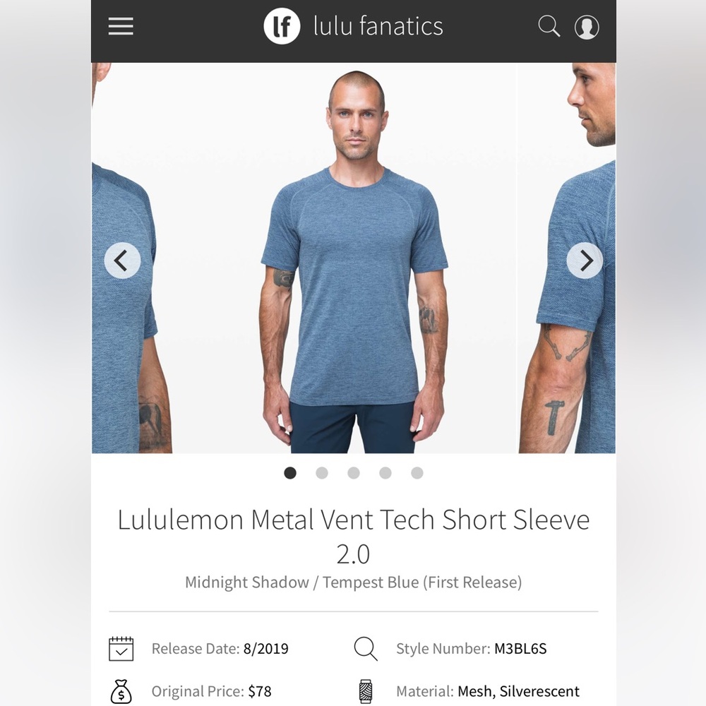 🍋Lululemon Men’s Metal Vent Tech Short Sleeve 2.0